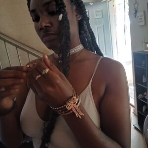 Elegant Pink and Gold Necklace with Intricate Design